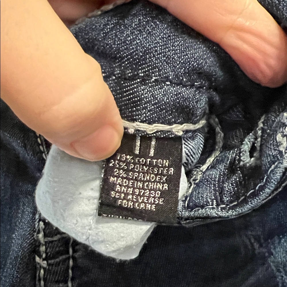 Y2K Low Rise Distressed Baby Flare Jeans - Picture 6 of 6